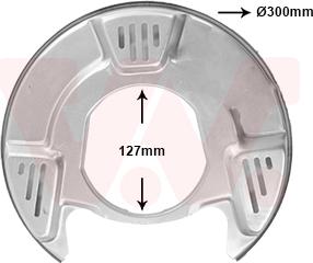 Van Wezel 5304374 - ANKER PLOČA | Lim za zaštitu od prskanja, kočioni disk www.molydon.hr