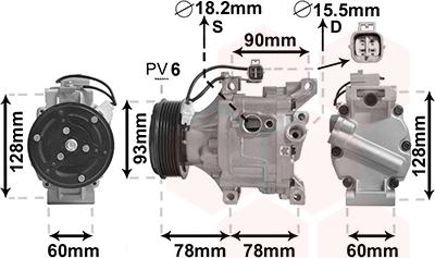 Van Wezel 5300K443 - Kompresor, klima-Uređaj www.molydon.hr