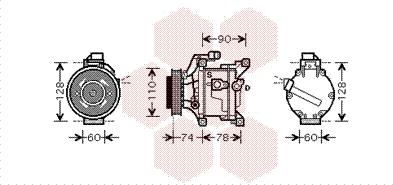 Van Wezel 5300K450 - Kompresor, klima-Uređaj www.molydon.hr