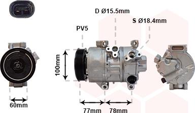 Van Wezel 5300K584 - Kompresor, klima-Uređaj www.molydon.hr