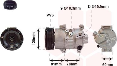 Van Wezel 5300K581 - Kompresor, klima-Uređaj www.molydon.hr