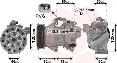 Van Wezel 5300K656 - Kompresor, klima-Uređaj www.molydon.hr