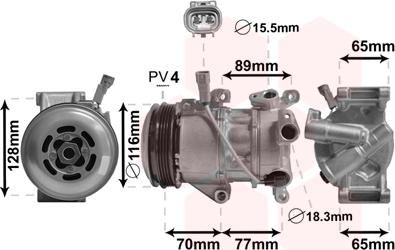 Van Wezel 5300K687 - Kompresor, klima-Uređaj www.molydon.hr