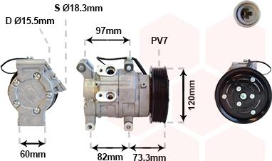 Van Wezel 5300K625 - Kompresor, klima-Uređaj www.molydon.hr