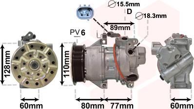 Van Wezel 5300K626 - Kompresor, klima-Uređaj www.molydon.hr