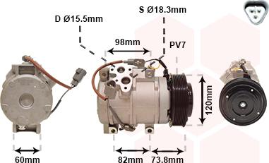 Van Wezel 5300K726 - Kompresor, klima-Uređaj www.molydon.hr