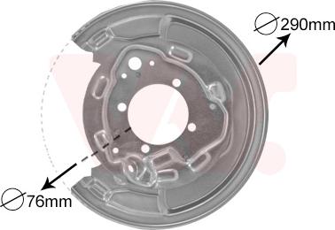 Van Wezel 5307373 - ANKER PLOČA | Lim za zaštitu od prskanja, kočioni disk www.molydon.hr