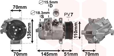 Van Wezel 5200K140 - Kompresor, klima-Uređaj www.molydon.hr