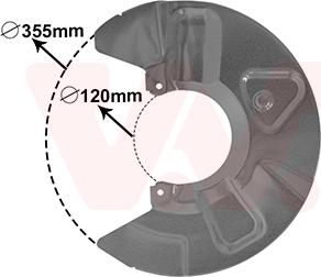 Van Wezel 5790371 - ANKER PLOČA | Lim za zaštitu od prskanja, kočioni disk www.molydon.hr