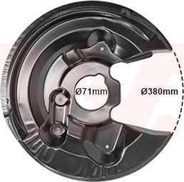 Van Wezel 5765374 - ANKER PLOČA | Lim za zaštitu od prskanja, kočioni disk www.molydon.hr