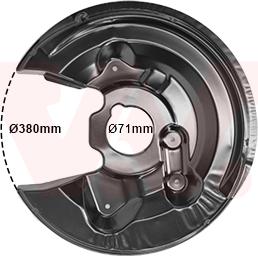 Van Wezel 5765373 - ANKER PLOČA | Lim za zaštitu od prskanja, kočioni disk www.molydon.hr