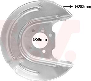 Van Wezel 5766373 - ANKER PLOČA | Lim za zaštitu od prskanja, kočioni disk www.molydon.hr