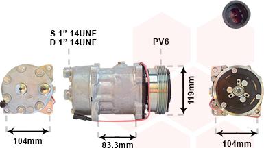 Van Wezel 0900K176 - Kompresor, klima-Uređaj www.molydon.hr