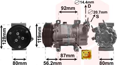 Van Wezel 0900K214 - Kompresor, klima-Uređaj www.molydon.hr