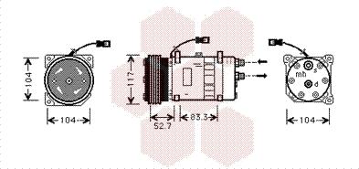 Van Wezel 0900K222 - Kompresor, klima-Uređaj www.molydon.hr