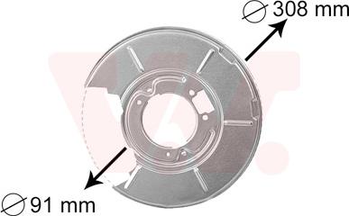 Van Wezel 0646374 - ANKER PLOČA | Lim za zaštitu od prskanja, kočioni disk www.molydon.hr