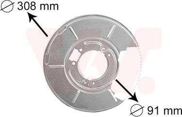 Van Wezel 0646373 - ANKER PLOČA | Lim za zaštitu od prskanja, kočioni disk www.molydon.hr