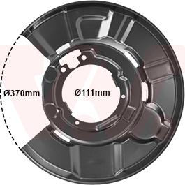 Van Wezel 0657374 - ANKER PLOČA | Lim za zaštitu od prskanja, kočioni disk www.molydon.hr