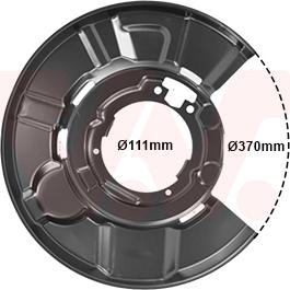 Van Wezel 0657373 - ANKER PLOČA | Lim za zaštitu od prskanja, kočioni disk www.molydon.hr