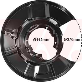 Van Wezel 0667374 - ANKER PLOČA | Lim za zaštitu od prskanja, kočioni disk www.molydon.hr