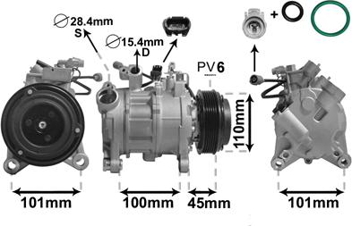 Van Wezel 0600K499 - Kompresor, klima-Uređaj www.molydon.hr