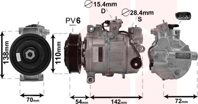 Van Wezel 0600K495 - Kompresor, klima-Uređaj www.molydon.hr