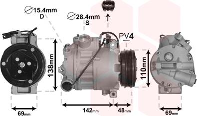 Van Wezel 0600K443 - Kompresor, klima-Uređaj www.molydon.hr