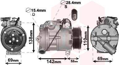 Van Wezel 0600K442 - Kompresor, klima-Uređaj www.molydon.hr