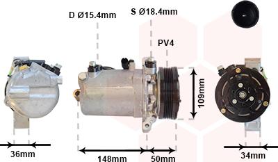 Van Wezel 0600K408 - Kompresor, klima-Uređaj www.molydon.hr