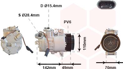 Van Wezel 0600K411 - Kompresor, klima-Uređaj www.molydon.hr