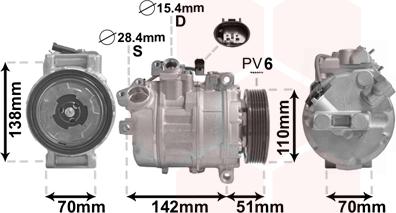 Van Wezel 0600K417 - Kompresor, klima-Uređaj www.molydon.hr