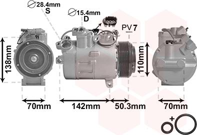 Van Wezel 0600K428 - Kompresor, klima-Uređaj www.molydon.hr