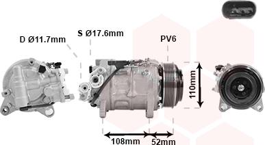 Van Wezel 0600K601 - Kompresor, klima-Uređaj www.molydon.hr