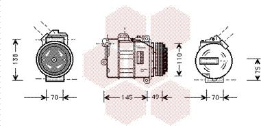 Van Wezel 0600K181 - Kompresor, klima-Uređaj www.molydon.hr