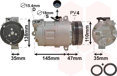 Van Wezel 0600K395 - Kompresor, klima-Uređaj www.molydon.hr