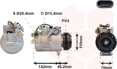 Van Wezel 0600K385 - Kompresor, klima-Uređaj www.molydon.hr