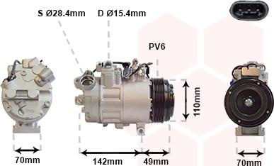 Van Wezel 0600K387 - Kompresor, klima-Uređaj www.molydon.hr