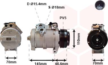 Van Wezel 0600K334 - Kompresor, klima-Uređaj www.molydon.hr