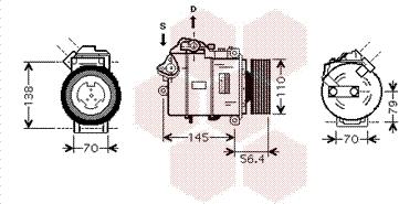 Van Wezel 0600K330 - Kompresor, klima-Uređaj www.molydon.hr