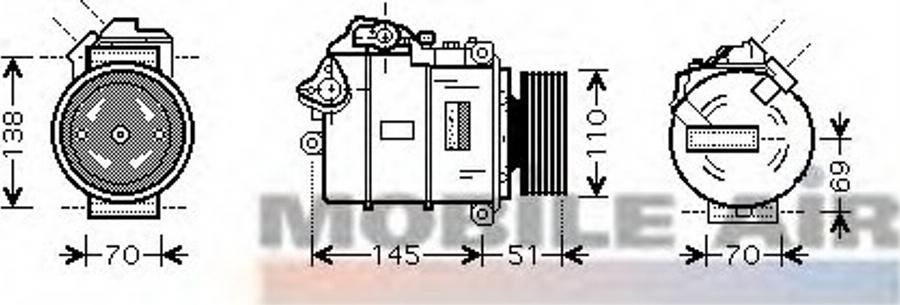 Van Wezel 0600K320 - Kompresor, klima-Uređaj www.molydon.hr