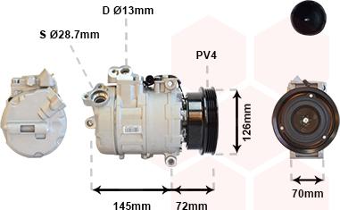 Van Wezel 0600K226 - Kompresor, klima-Uređaj www.molydon.hr