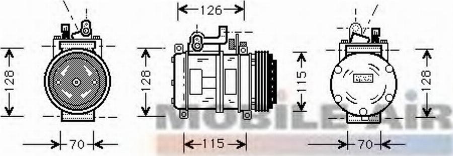 Van Wezel 0600K227 - Kompresor, klima-Uređaj www.molydon.hr