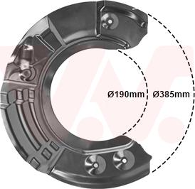 Van Wezel 0618371 - ANKER PLOČA | Lim za zaštitu od prskanja, kočioni disk www.molydon.hr