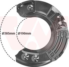 Van Wezel 0618372 - ANKER PLOČA | Lim za zaštitu od prskanja, kočioni disk www.molydon.hr