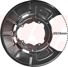 Van Wezel 0687373 - ANKER PLOČA | Lim za zaštitu od prskanja, kočioni disk www.molydon.hr