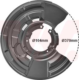 Van Wezel 0633374 - ANKER PLOČA | Lim za zaštitu od prskanja, kočioni disk www.molydon.hr