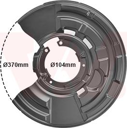 Van Wezel 0633373 - ANKER PLOČA | Lim za zaštitu od prskanja, kočioni disk www.molydon.hr