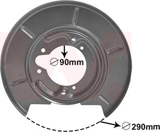 Van Wezel 0620373 - ANKER PLOČA | Lim za zaštitu od prskanja, kočioni disk www.molydon.hr