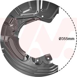 Van Wezel 0628371 - ANKER PLOČA | Lim za zaštitu od prskanja, kočioni disk www.molydon.hr