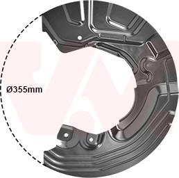 Van Wezel 0628372 - ANKER PLOČA | Lim za zaštitu od prskanja, kočioni disk www.molydon.hr